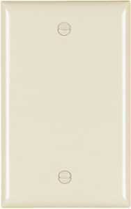 Legrand TP13LACC30 Blank Wallplate, 0.07 in Thick, 1 -Gang, Nylon, Light Almond, Box Mounting