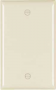 Legrand TP13LACC30 Blank Wallplate, 0.07 in Thick, 1 -Gang, Nylon, Light Almond, Box Mounting