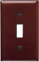 Legrand TradeMaster TP TP1CC15 Wallplate, 4.6875 in L, 2.937 in W, 1 -Gang, Nylon, Brown