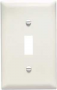 Legrand TradeMaster TP Series TP1LACC100 Wallplate, Toggle, 4.6875 in L, 2.937 in W, 1-Gang, Nylon, 