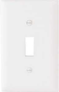 Legrand TradeMaster TP1WCC100 Wallplate, 4-1/2 in L, 2-3/4 in W, 1 -Gang, Plastic, White, Matte