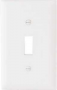 Legrand TradeMaster TP1WCC100 Wallplate, 4-1/2 in L, 2-3/4 in W, 1 -Gang, Plastic, White, Matte