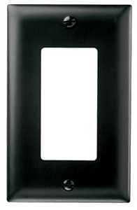 Legrand TradeMaster TP TP26BKCC15 Wallplate, 4.687 in L, 2.937 in W, 1 -Gang, Nylon, Black, Matte