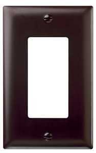 Legrand TP26CC15 Wallplate, 4.687 in L, 2.937 in W, 1 -Gang, Nylon/Thermoplastic, Brown, Matte
