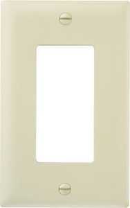 Legrand TradeMaster TP26ICC100 Switch Wallplate, 4-11/16 in L, 2-15/16 in W, 1 -Gang, Nylon, Ivory, 