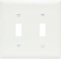 Legrand Wall Plate 2 Gang 2 Toggle White