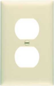 Pass & Seymour TradeMaster TP Series TP8ICC100 Receptacle Wallplate, 4.687 in L, Standard, 1-Gang, N