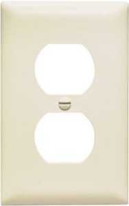 Legrand TradeMaster TP TP8LACP10 Outlet Wallplate, 5-3/4 in L, 2.35 in W, Mid, 1 -Gang, Nylon, Light