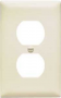 Legrand TradeMaster TP TP8LACP10 Outlet Wallplate, 5-3/4 in L, 2.35 in W, Mid, 1 -Gang, Nylon, Light