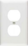 Legrand TP8WCP10 Wallplate, 4.68 in L, 2.93 in W, 1 -Gang, Nylon, White