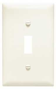 Legrand TradeMaster TPJ1LACC70 Wallplate, 3-5/16 in L, 5.062 in W, 1 -Gang, Nylon, Light Almond