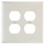 Legrand TradeMaster TPJ TPJ82LACC10 Receptacle Wallplate, 5-1/16 in L, 5-1/8 in W, Jumbo, 2 -Gang, N