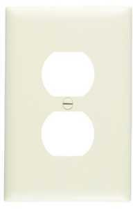 Legrand TradeMaster TPJ8LACC70 Outlet Wallplate, 3-5/16 in L, 5.062 in W, Jumbo, 1 -Gang, Nylon