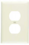 Legrand TradeMaster TPJ8LACC70 Outlet Wallplate, 3-5/16 in L, 5.062 in W, Jumbo, 1 -Gang, Nylon