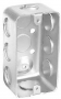 Southwire G19281-UPC Deep-Drawn Handy Box, 10-Knockout, 1/2 in Knockout, Steel, Silver, Galvanized
