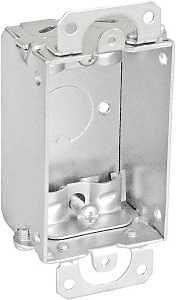 Southwire G500-R-UPC Switch Box, 1-Gang, 5-Knockout, 1/2 in Knockout, Steel, Silver, Galvanized