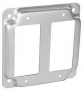 Southwire G1950-UPC Box Cover with GFCI Opening, 1/2 in L, 4 in W, Square, 1-Gang, Steel, Silver, Ga