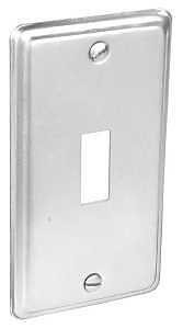 Southwire G19350-UPC Toggle Box Cover, 0.21 in L, 2 in W, Rectangular, 1-Gang, Steel, Silver, Zinc-P