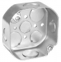 Southwire 54151-S-UPC Octagon Box, 4 in OAW, 1-1/2 in OAD, 9-Knockout, Steel Housing Material, Silve
