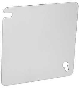 Southwire 52C1-UPC Flat Blank Cover, 0.06 in L, 4 in W, Square, Steel, Silver, Zinc-Plated