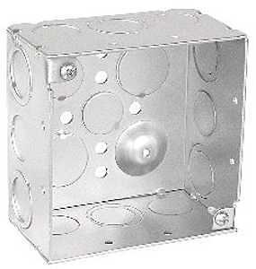 Southwire 52171-S-UPC Bracketed Junction Box, 2-Gang, 16-Knockout, 1/2, 3/4 in Knockout, Steel, Silv