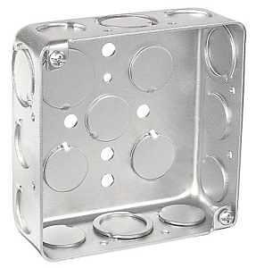 Southwire 52151-SDR-UPC Junction Box, 16-Knockout, 1/2, 3/4 in Knockout, Steel, Silver, Galvanized