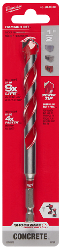 SHOCKWAVE Impact Duty Carbide Hammer Drill Bit w/POWER TIP 1/2"X 4"X 6"