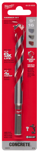 SHOCKWAVE Impact Duty Carbide Hammer Drill Bit w/POWER TIP 9/16"X 4"X 6"