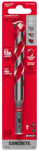 SHOCKWAVE Impact Duty Carbide Hammer Drill Bit w/POWER TIP 5/8"X 4"X 6"