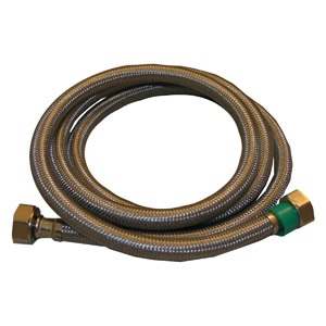Faucet Connector, Hi Pressure Braided Stainless Steel Flex Line, 125 PSI Working Pressure, Max Worki