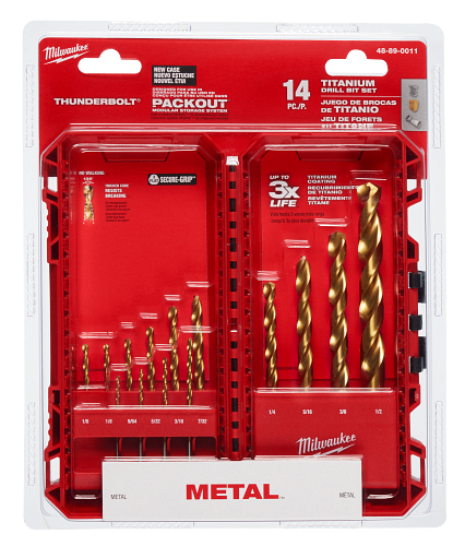 THUNDERBOLT Titanium Drill Bit Set 14pc