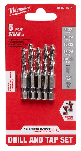SHOCKWAVE Impact Duty Drill and Tap Bit Set 5pc