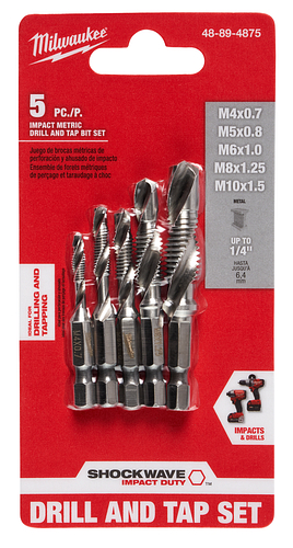 SHOCKWAVE Impact Duty Metric Drill and Tap Bit Set 5pc