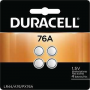 Duracell 76AB4PK Battery, 1.5 V Battery, 110 mAh, LR44 Battery, Alkaline