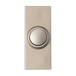Heath Zenith 18000219 Doorbell Pushbutton, Wireless, Plastic, Silver, Unlighted