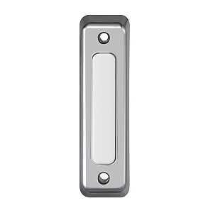 Heath Zenith 18000222 Doorbell Pushbutton, Rectangular, Wired, Metal, Silver, Lighted