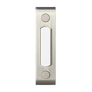 Heath Zenith 18000217 Pushbutton Doorbell, Wired, Rectangular, Silver
