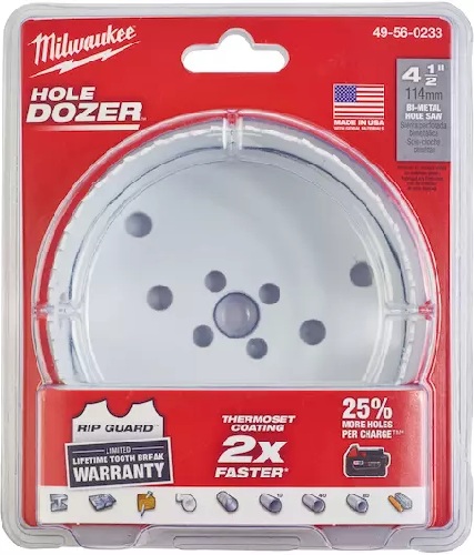 4-1/2" HOLE DOZER Bi-Metal Hole Saw	