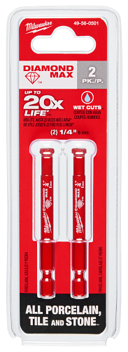 1/4" DIAMOND MAX Diamond Grit Hole Saw Set 2pc