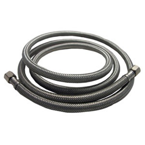 1/4 Inch Compression X 1/4 Inch Compression X 12 Inch ,Stainless Steel Ice Maker Connector, 125 PSI 