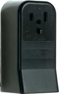 Legrand 3852CC6 Straight Blade Power Outlet Receptacle, 2 -Pole, 250 V, 50 A, NEMA: NEMA 6-50, Black