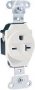 Legrand 5851WCC8 Heavy-Duty Single Receptacle, 2 -Pole, 250 VAC, 20 A, Side Wiring, NEMA: NEMA 6-20R