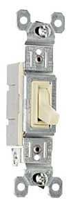 Pass & Seymour 660IG TradeMaster Series Toggle Switch, Ivory, 15 A, 120 VAC, Push Wire, Side Wire Te