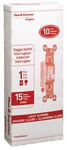 Legrand 660LAGCP8 Toggle Switch, 15 A, 120 VAC, Side Wire Terminal, Thermoplastic Housing Material