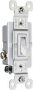 Pass & Seymour 663WGTU Toggle Switch, 15 A, 120 VAC, 3-Position, Thermoplastic Housing Material