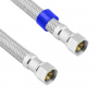 Appliance Connector, Braided Stainless Steel Flex Line, 3/8 Inch Compression x 3/8 Inch Compression 