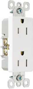 Pass & Seymour radiant Series 885TRWCC12 Duplex Receptacle, Thermoplastic, White, 2-Pole, 15 A, 125 