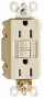 Legrand radiant 1597NTLTRICCD4 Nightlight/GFCI Receptacle, 2 -Pole, 15 A, 125 VAC, Back, Side Wiring