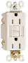 Legrand radiant 1597NTLTRLACCD4 Nightlight/GFCI Receptacle, 2 -Pole, 15 A, 125 VAC, Back, Side Wirin