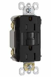 Legrand radiant Series 1597TRDBCC4 GFCI Outlet, 125 V, 15 A, NEMA: NEMA 5-15R, Back and Side Wiring,